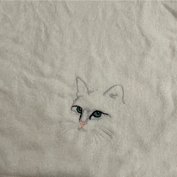 R.A. Briggs VTG White Towel Set of 3 Cat Face Print read description. - Picture 8 of 12